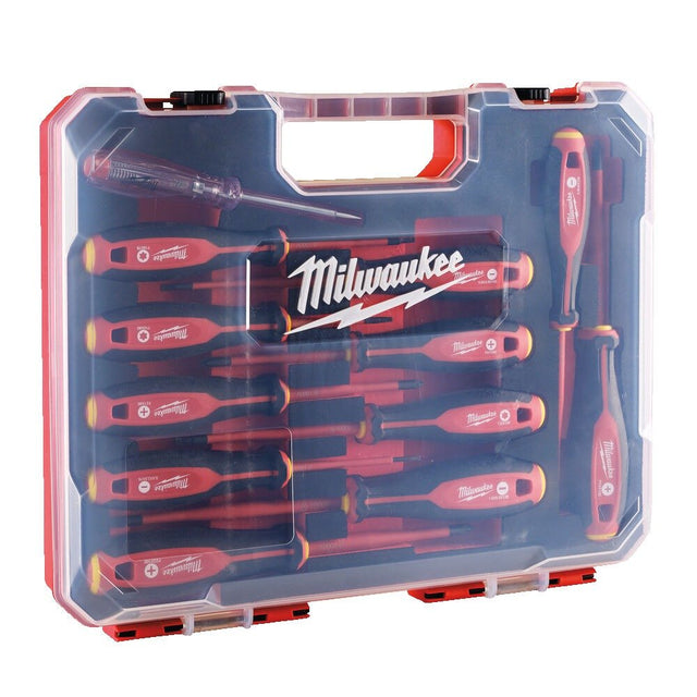 Milwaukee VDE Insulated Screwdriver Set 12pc 4932479095 - Beattys of Loughrea | www.beattys.ie