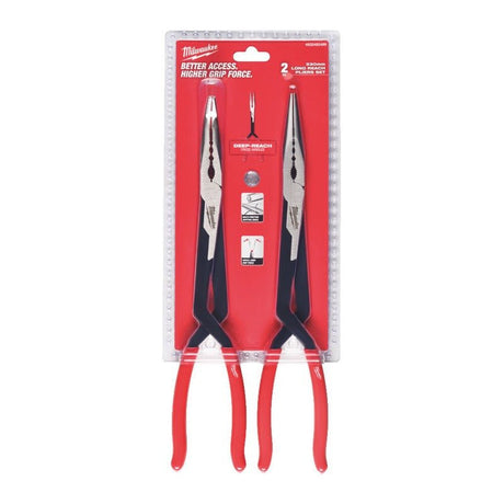 Milwaukee Long Reach Pliers Set 2pc 4932492499 - Beattys of Loughrea | www.beattys.ie