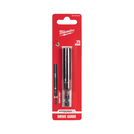 Milwaukee Gen 4 Shockwave Drive Guide Magnetic Bit Holder 75mm 4932500395 - SDS BITS - Beattys of Loughrea