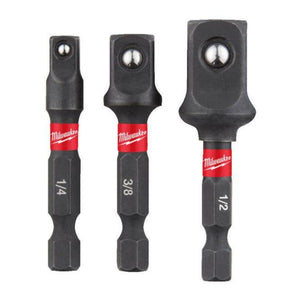 Milwaukee SHOCKWAVE™ Socket Adaptor Set 3pc 4932479228 - TOOL SETS/ SOCKET SETS - Beattys of Loughrea