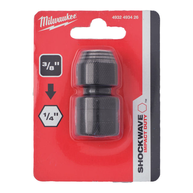 Milwaukee SHOCKWAVE™ Adaptor 3/8" Sq to 1/4" Hex 4932493426 - SOCKETS - SINGLE, NOT SETS - Beattys of Loughrea