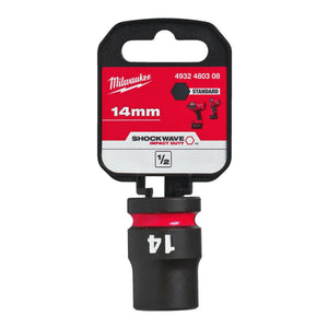 Milwaukee Shockwave Impact Socket 1/2" Drive 14mm Standard 4932480308 - SOCKETS - SINGLE, NOT SETS - Beattys of Loughrea