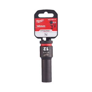 Milwaukee Shockwave Impact Socket 1/2" Drive 12mm Deep 4932480330 - SOCKETS - SINGLE, NOT SETS - Beattys of Loughrea