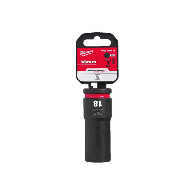 Milwaukee Shockwave Impact Socket 1/2" Drive 13mm Deep 4932480331 - SOCKETS - SINGLE, NOT SETS - Beattys of Loughrea