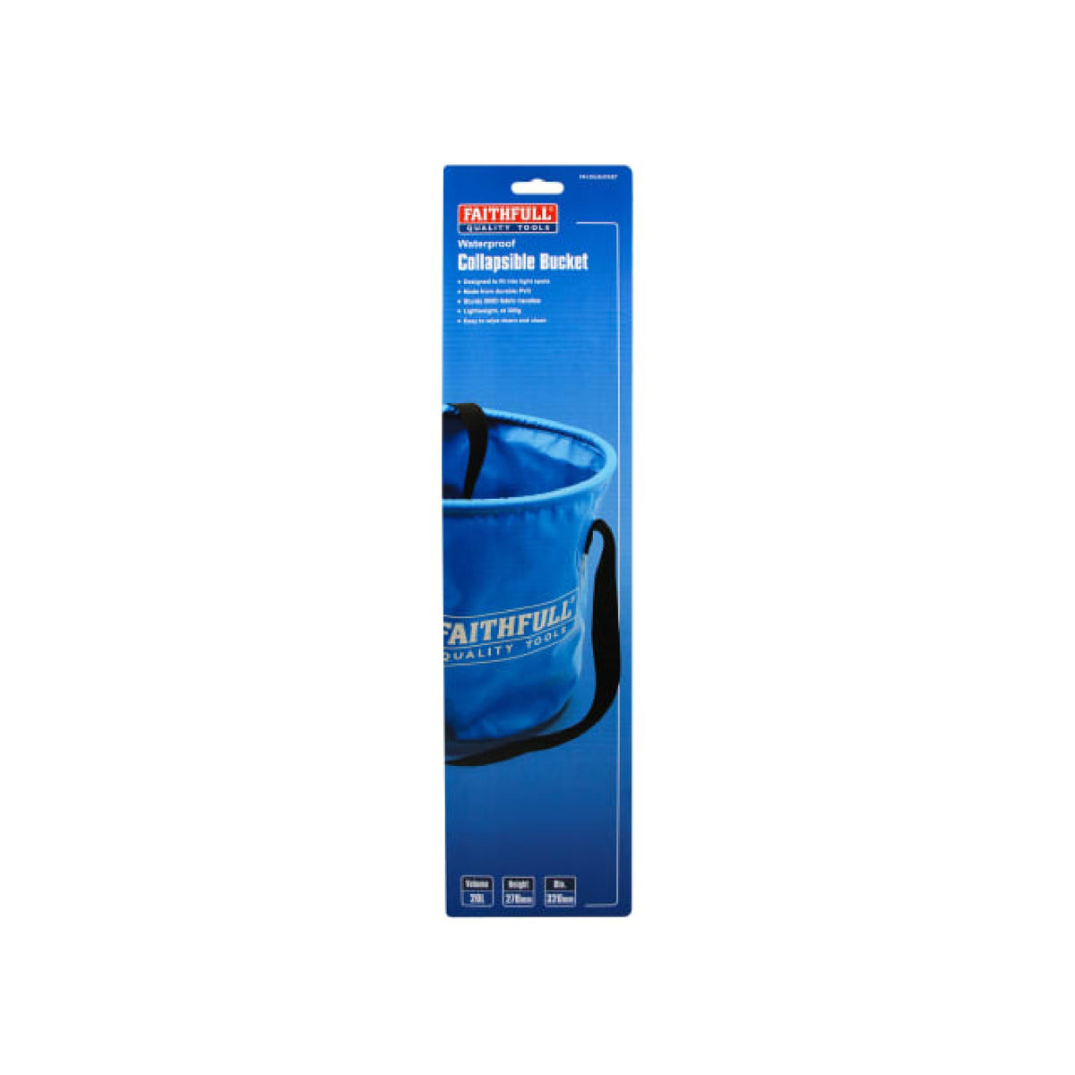 Faithfull Waterproof Collapsible Bucket, 20 Litre
