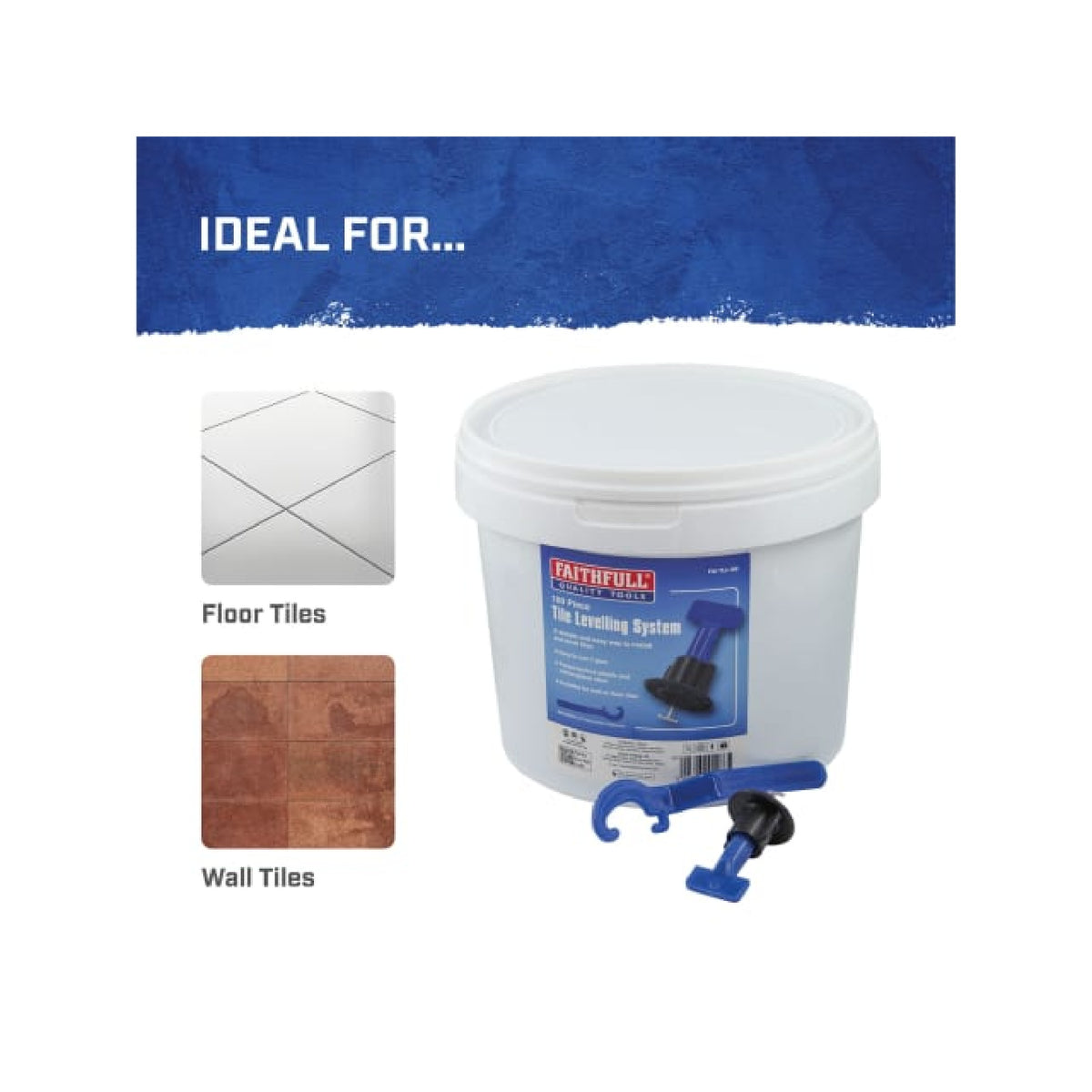 Faithfull Tile Levelling System, 100 Levellers
