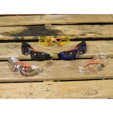 Scan Flexi Safety Spectacles, Blue Lens - SAFETY GOGGLES/ GLASSES - Beattys of Loughrea