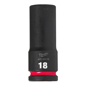 Milwaukee Shockwave Impact Socket 1/2" Drive 18mm Deep 4932480336 - TOOL SETS/ SOCKET SETS - Beattys of Loughrea