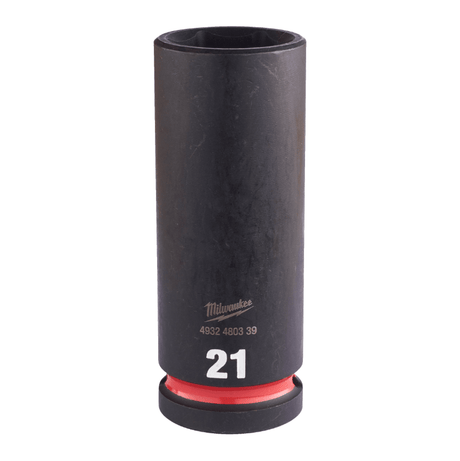 Milwaukee Shockwave Impact Socket 1/2" Drive 21mm Deep 4932480339 - TOOL SETS/ SOCKET SETS - Beattys of Loughrea