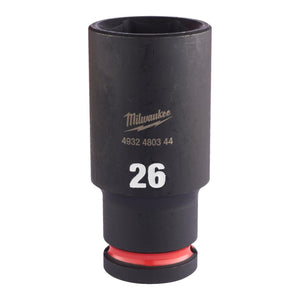 Milwaukee Shockwave Impact Socket 1/2" Drive 26mm Deep 4932480344 - TOOL SETS/ SOCKET SETS - Beattys of Loughrea