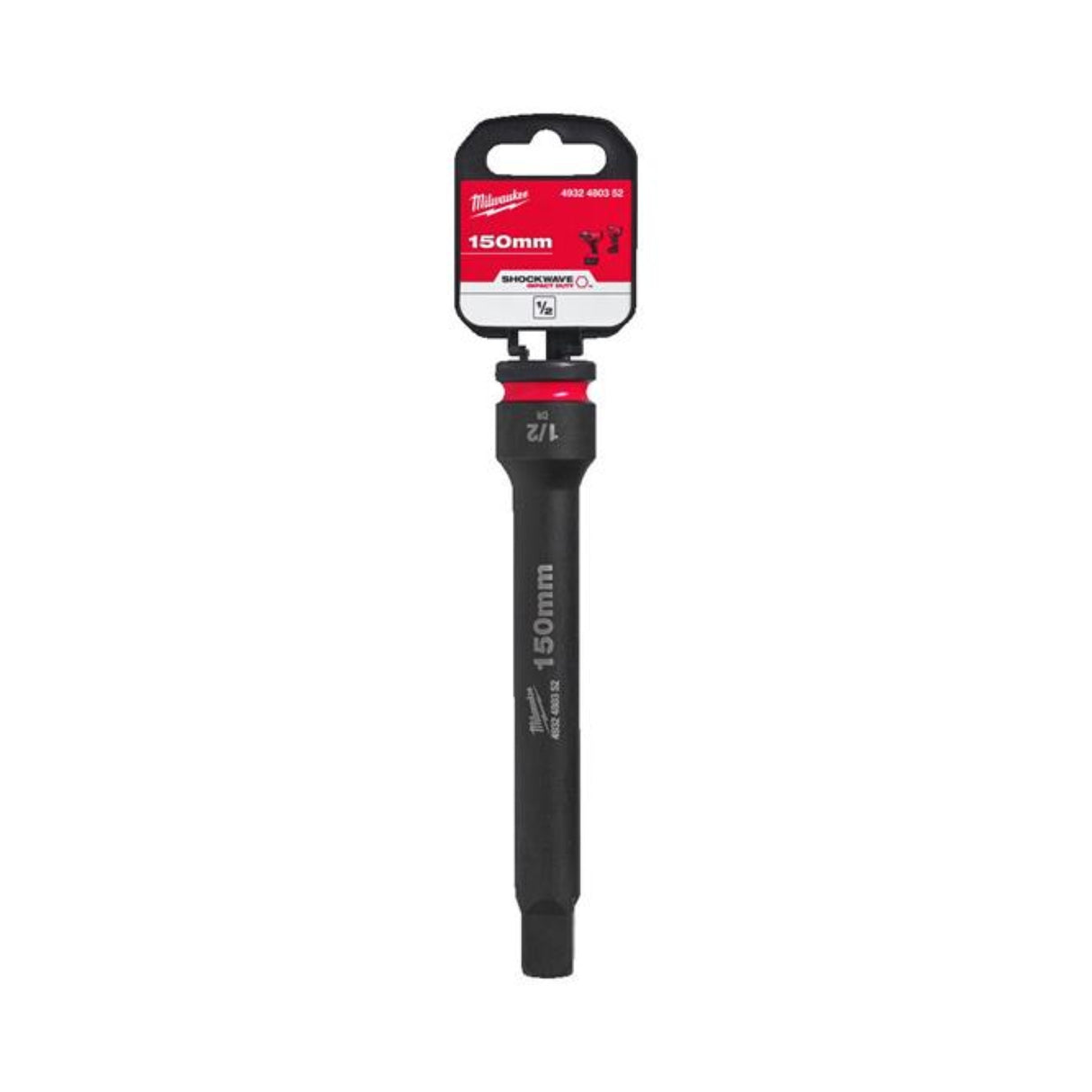 Milwaukee Shockwave Impact Socket Extension Bar 1/2" 150mm 4932480352 - TOOL SETS/ SOCKET SETS - Beattys of Loughrea