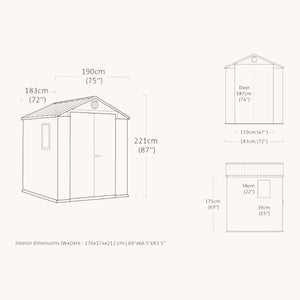 Keter Darwin Shed – 6ft X 6ft - METAL SHEDS - Beattys of Loughrea