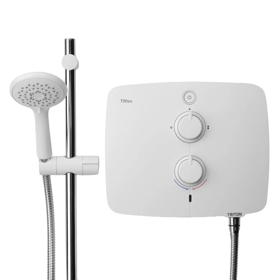 Triton T90ER Pumped Electric Shower 9.0kW White