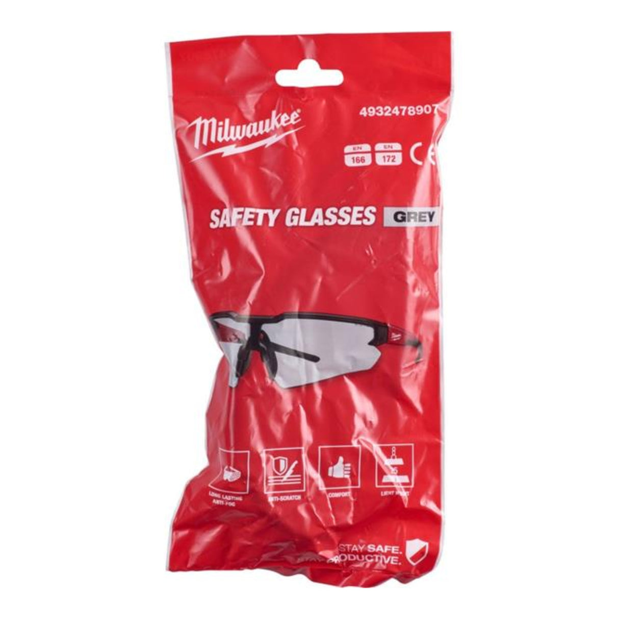 Milwaukee Enhanced Safety Glasses Grey 4932478907 - SAFETY GOGGLES/ GLASSES - Beattys of Loughrea
