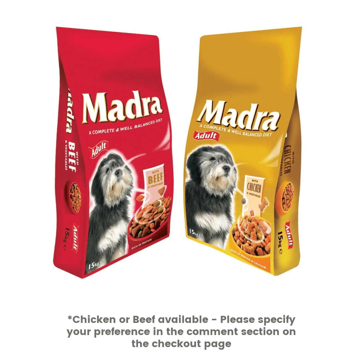 Madra Complete Dog Food Chicken/Beef 15kg - *One Supplied - DOG FOOD - Beattys of Loughrea