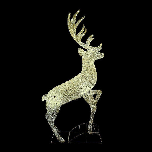 2.5m Warm White 1000 LED Soft Acrylic Standing Reindeer - XMAS LIGHTED OUTDOOR DECOS - Beattys of Loughrea