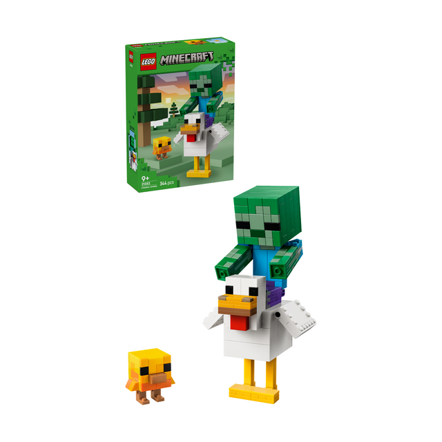 LEGO® Minecraft® Chicken Jockey Building Toy Decor 21582