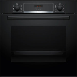 Bosch Series 4 Built - in oven with added steam function 60 x 60 cm Black | HQA534BB3B - ELECT OVEN SINGLE & DBLE BUILT IN - Beattys of Loughrea