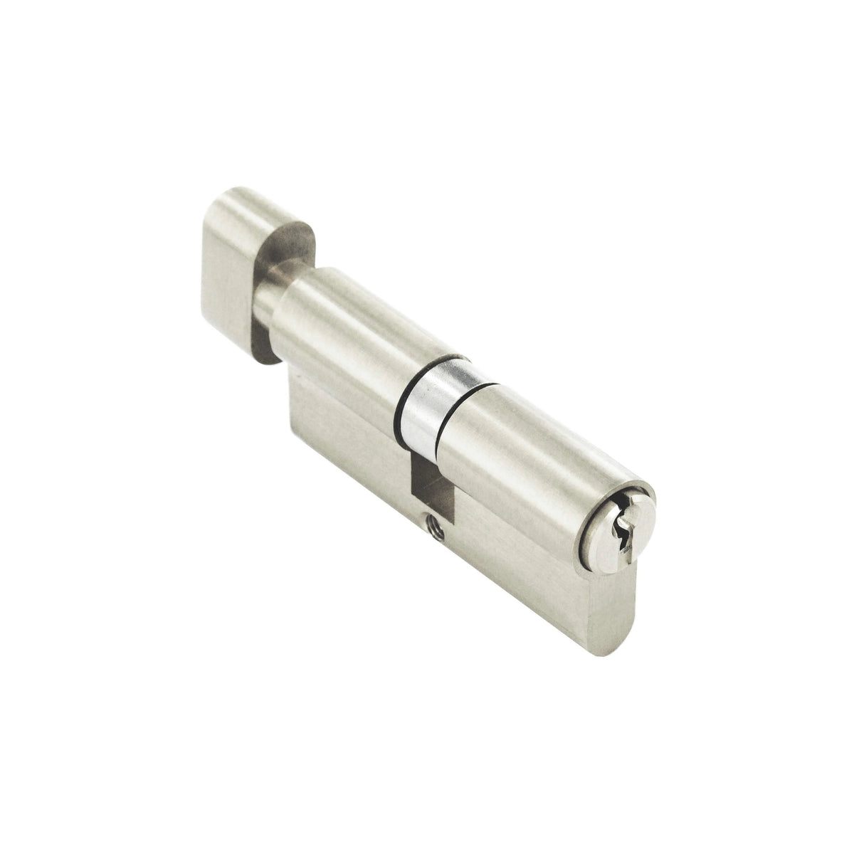 Doorworks 6-Pin Euro Thumbturn Cylinder, 35:10:35 (80mm) Satin Nickel - Beattys of Loughrea | www.beattys.ie