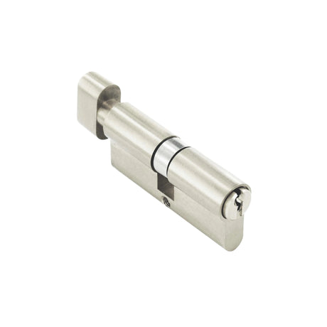 Doorworks 6-Pin Euro Thumbturn Cylinder, 35:10:35 (80mm) Satin Nickel - LEVER HANDLES/SUFFOLK LATCH - Beattys of Loughrea
