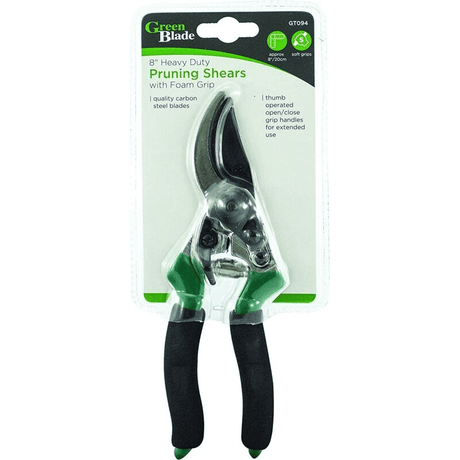 Green Blade 8" Heavy Duty Pruning Shears With Soft Grips - PRUNING - Beattys of Loughrea
