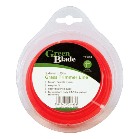 Green Blade 2.4mm × 15m Grass Trimmer Line BB‑TT203 - STRIMMERS - Beattys of Loughrea