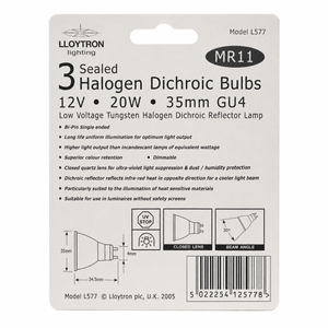 Lloytron G4 12V 20W Halogen Capsule Bulbs - Pack of 3 - HALOGEN BULBS HALOGEN LIGHTS - Beattys of Loughrea