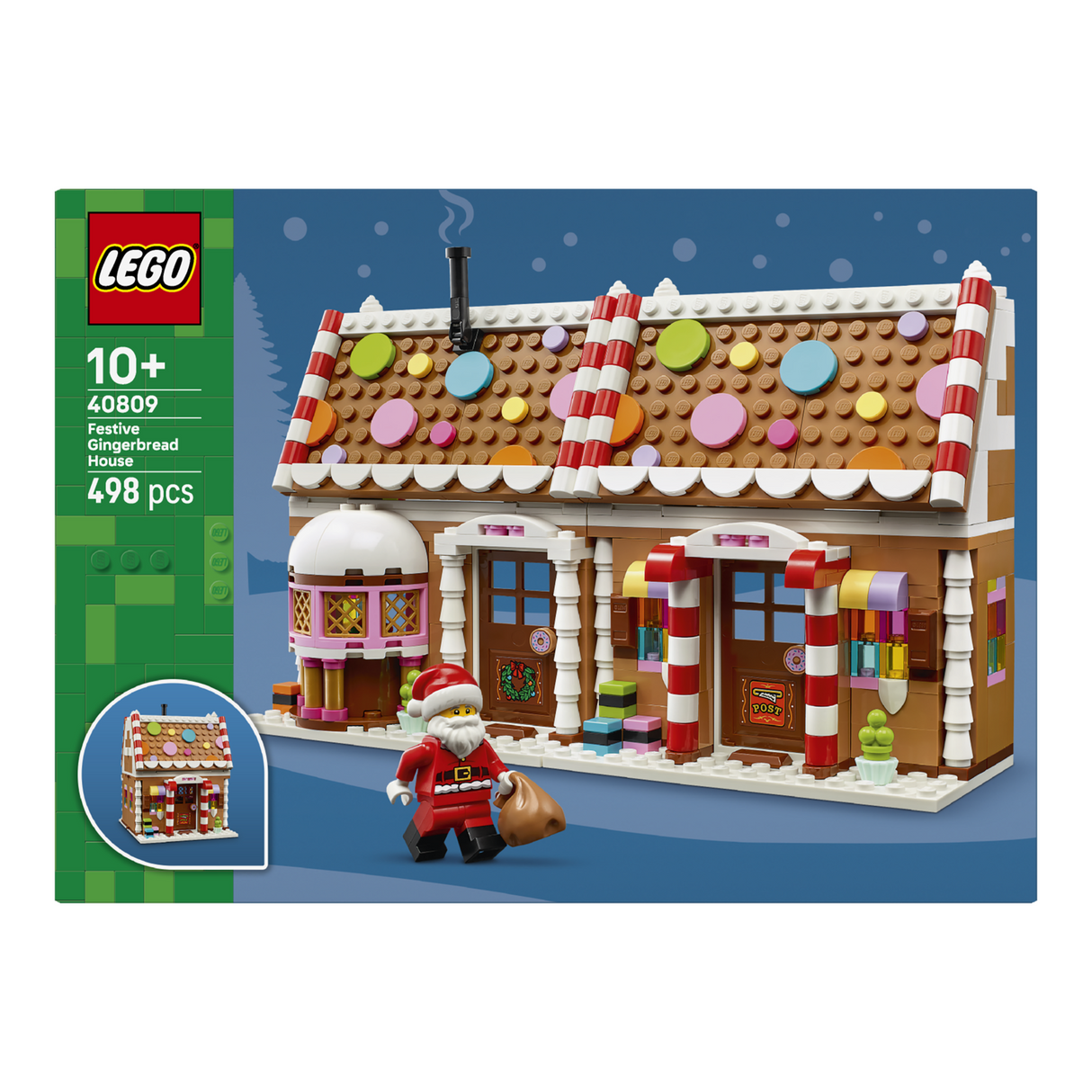 LEGO® Festive Gingerbread House Christmas Toy for Kids 40809