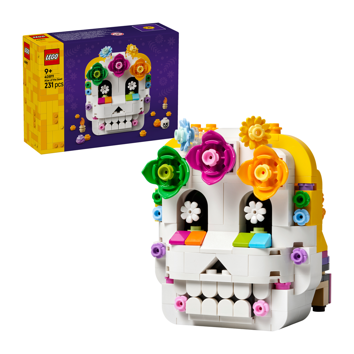 LEGO® Altar of the Dead Día De Los Muertos Skull Decor 40811