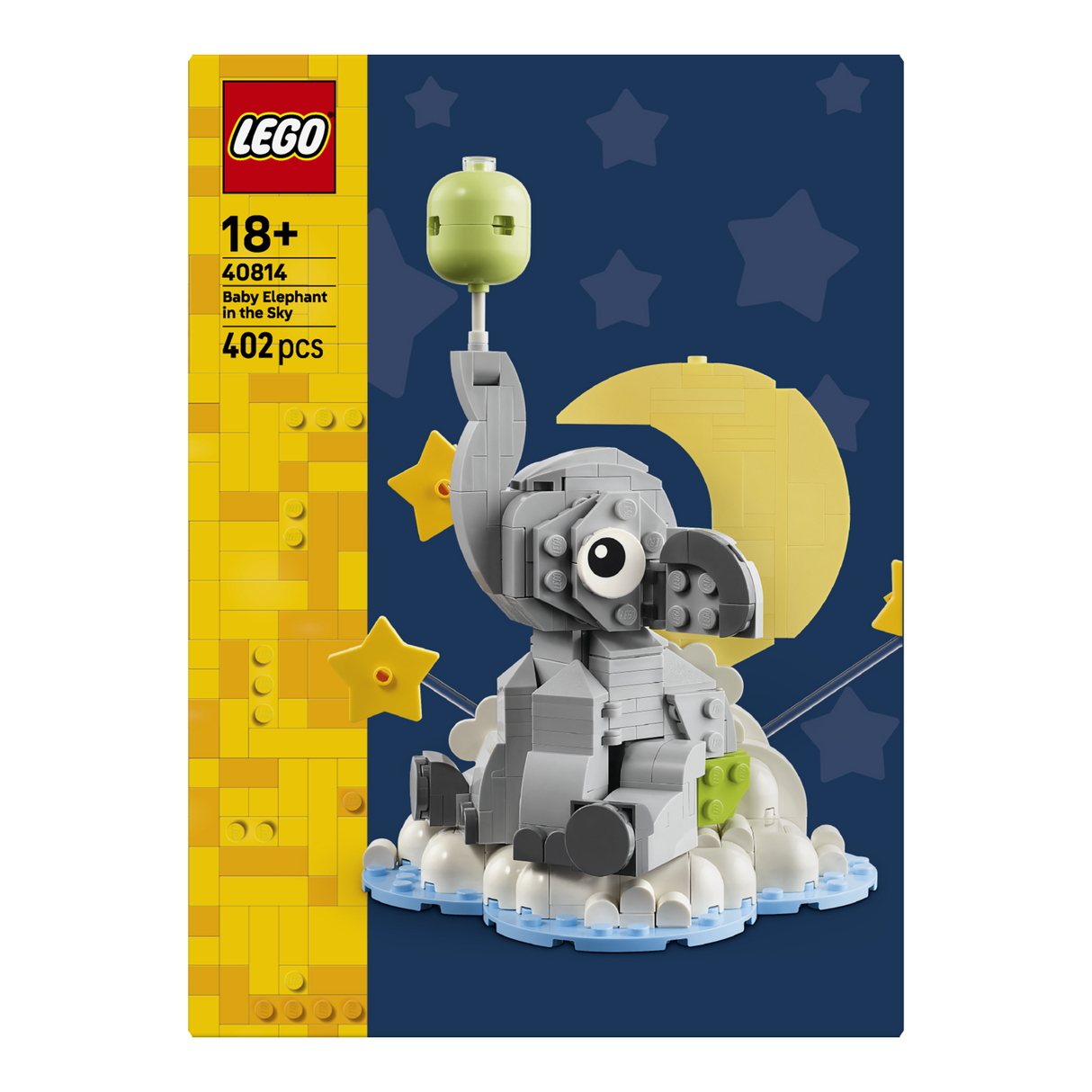 LEGO® Baby Elephant in the Sky Display Gift for New Parents 40814