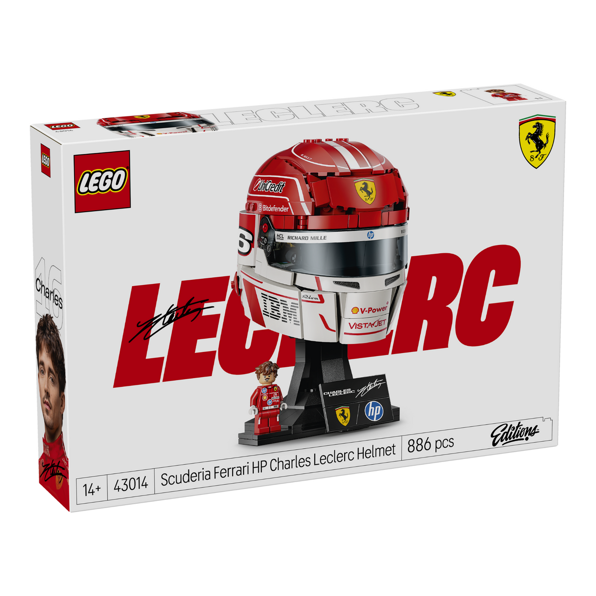 LEGO Editions Scuderia Ferrari HP Charles Leclerc Helmet 43014