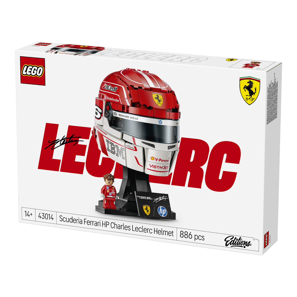 LEGO Editions Scuderia Ferrari HP Charles Leclerc Helmet 43014