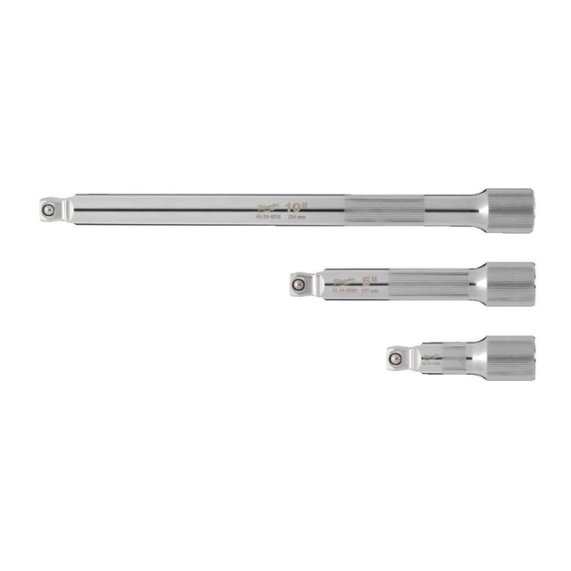 Milwaukee 1/2in Drive Wobble Extension Set 3pc 4932480642 - SDS BITS - Beattys of Loughrea