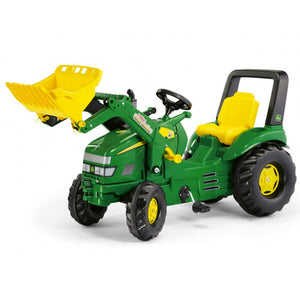 Rolly Toys John Deere X-Trac Green Pedal Tractor with Frontloader