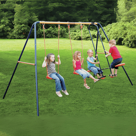 Hedstrom Neptune Double Swing & Glider Set - SWINGS/SLIDE OUTDOOR GAMES - Beattys of Loughrea