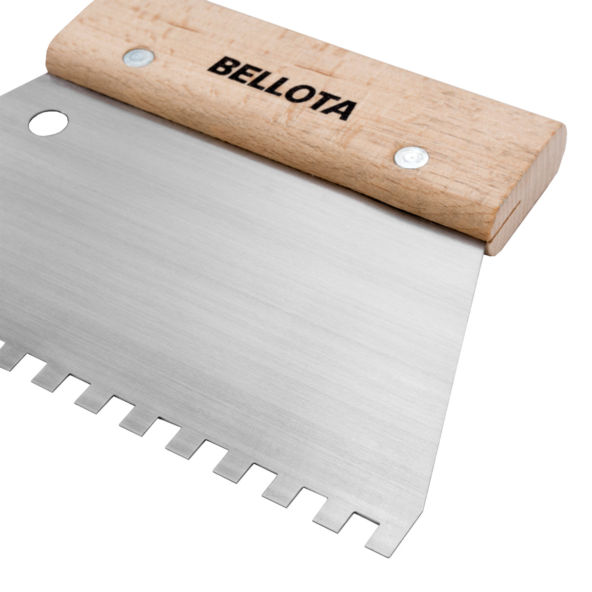 Square notched grout spreader with wood handle 8mm / 587708