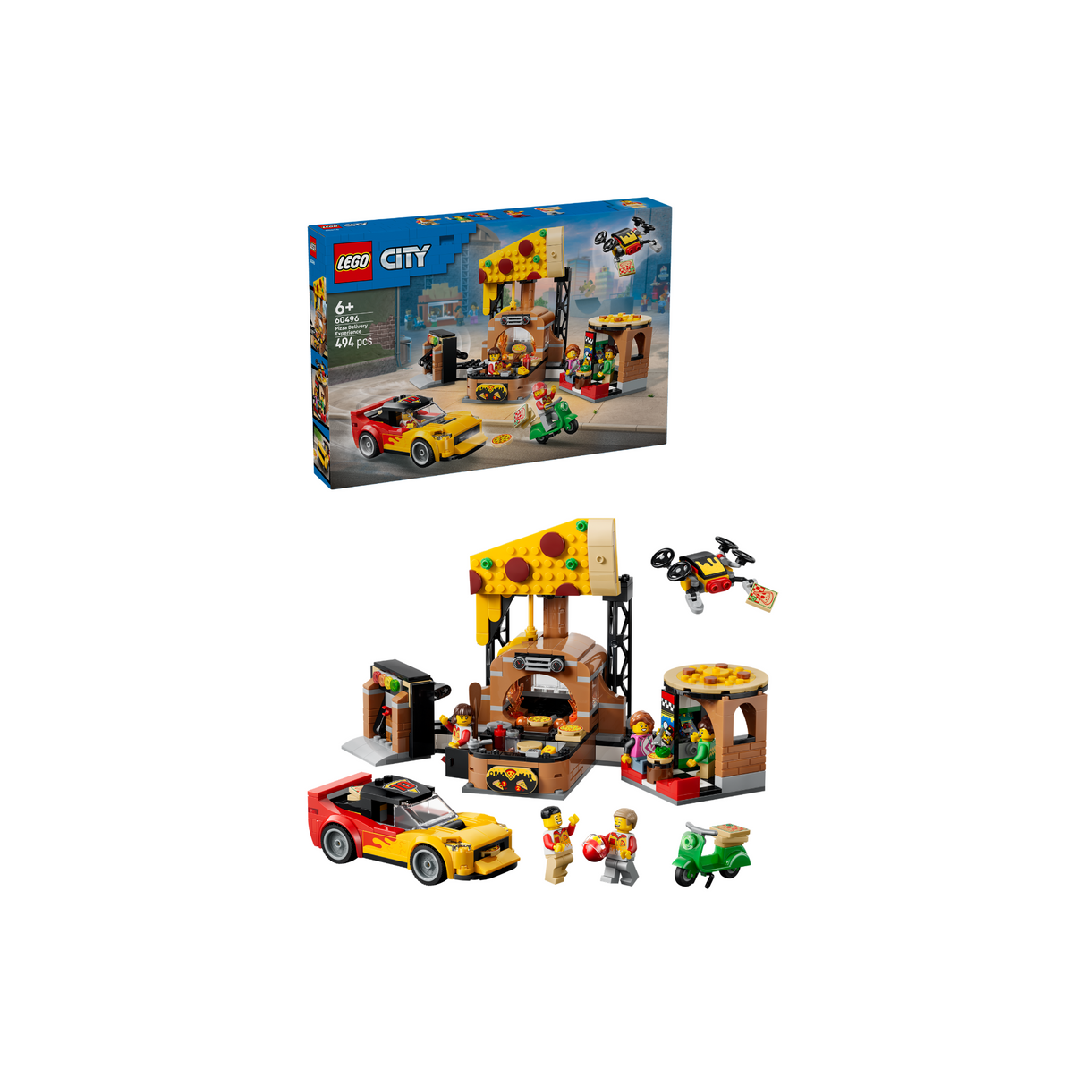 LEGO® City Pizza Delivery Experience with Vehicles - 60496