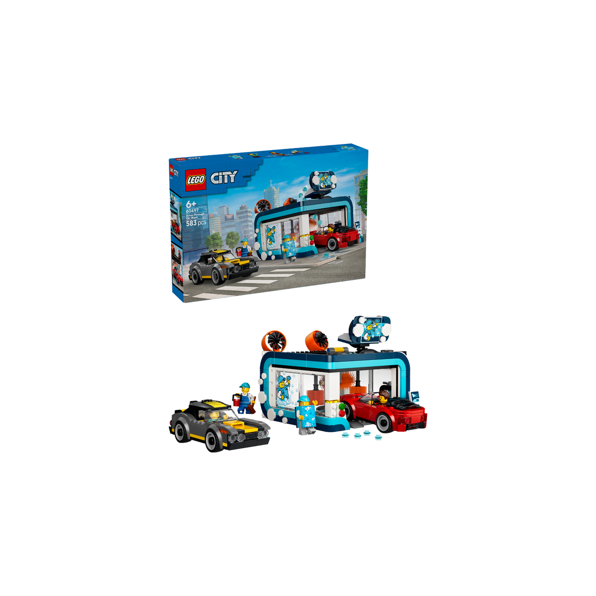 LEGO® City Drive-Through Car Wash - Building Kit 60497