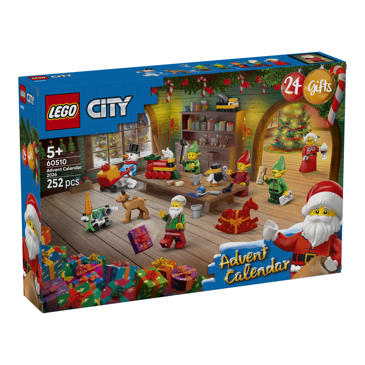 LEGO® City Advent Calendar 2026 Santa’s Workshop Toy 60510