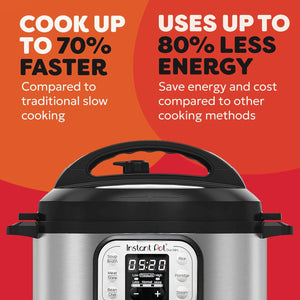 Instant Pot Duo Mini 3L 7 - in - 1 Electric Pressure Cooker Black/Silver - FOOD STEAMER RICE COOKER SLOW COOKER - Beattys of Loughrea