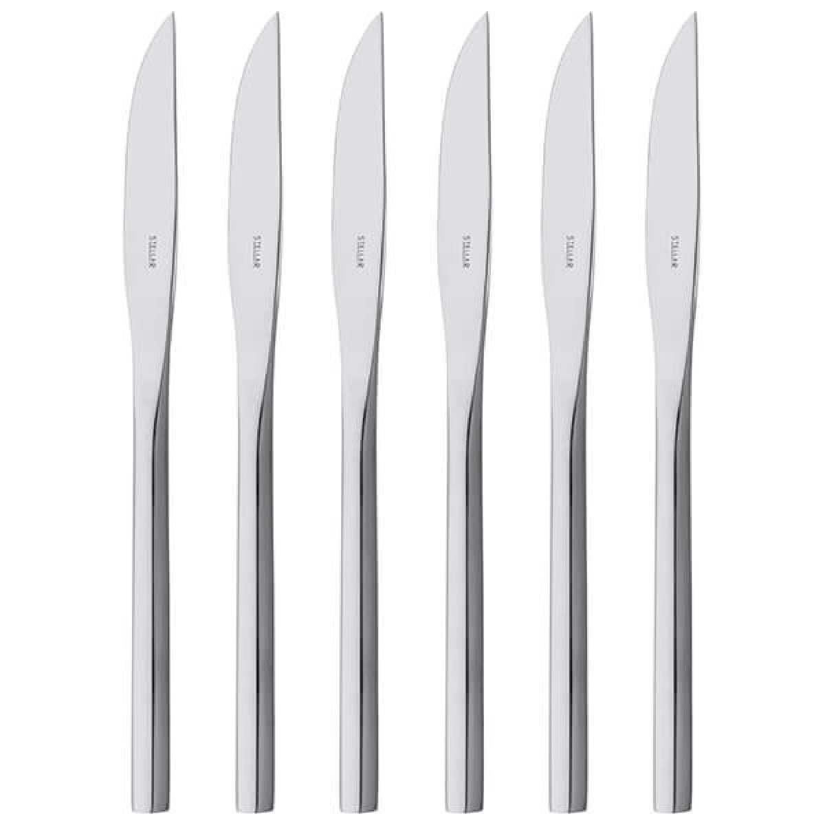 Stellar Rochester Polished Set of 6 Steak Knives