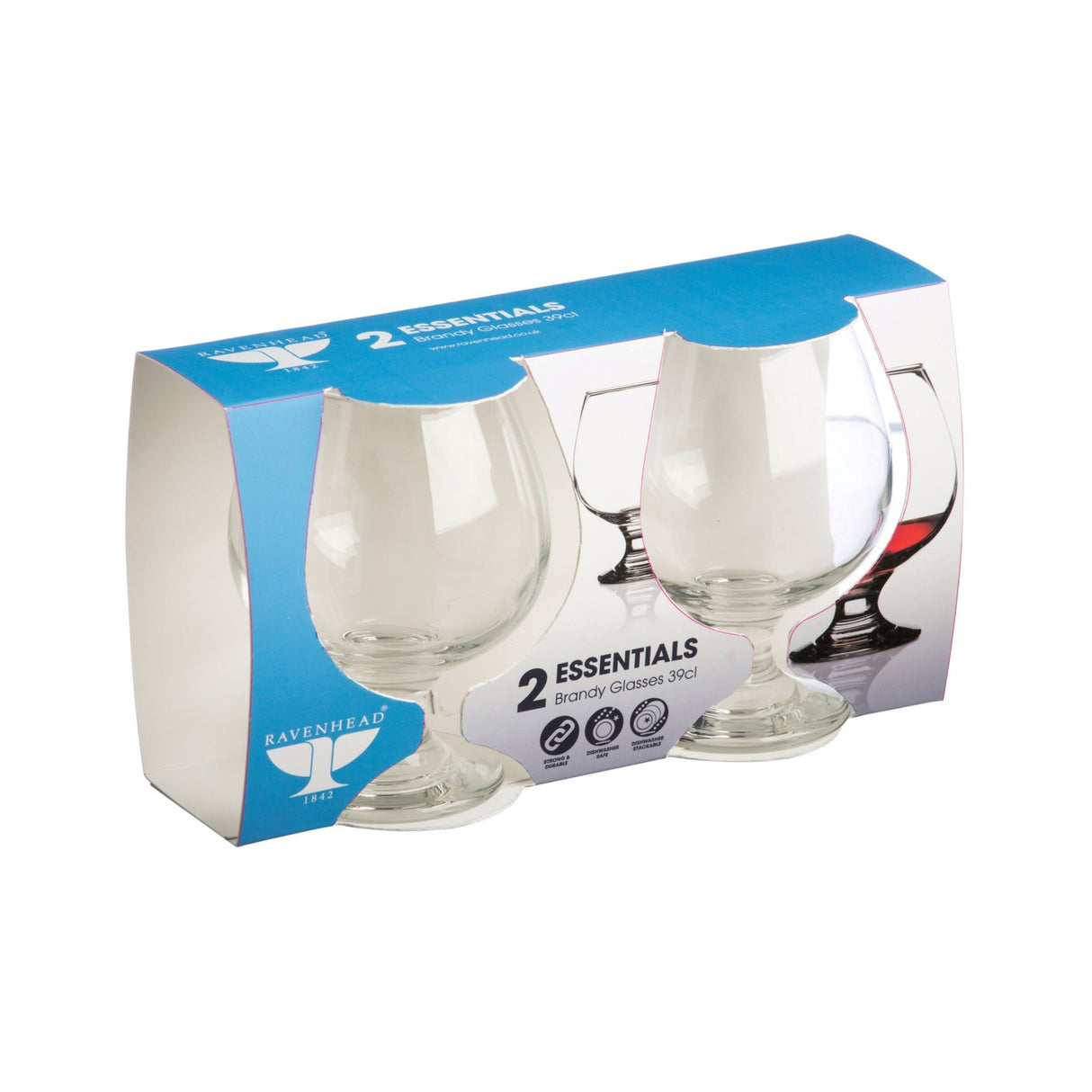 Ravenhead Essentials Sleeve Of 2 Brandy Glasses 39cl - RAYWARE - Beattys of Loughrea