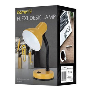 Homelife Classic Flexi Desk Lamp - English Mustard - DESK/READING LAMPS - Beattys of Loughrea