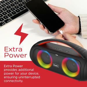 Energizer Portable Bluetooth Party Speaker with RGB lighting with mic | BTS258 - SPEAKERS HIFI MP3 PC - Beattys of Loughrea