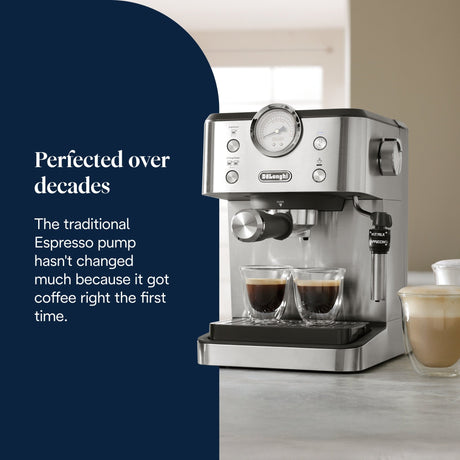 De'Longhi Linea Classic EM450.M Espresso Coffee Machine, Silver - COFFEE MAKERS / ACCESSORIES - Beattys of Loughrea