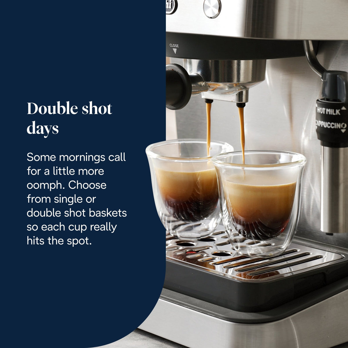De'Longhi Linea Classic EM450.M Espresso Coffee Machine, Silver - COFFEE MAKERS / ACCESSORIES - Beattys of Loughrea