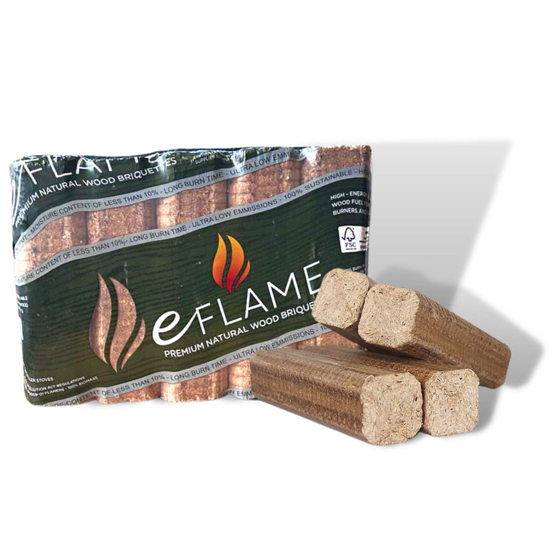 Eflamers Premium Condensed Wood Briquette - BRIQUETTES - Beattys of Loughrea