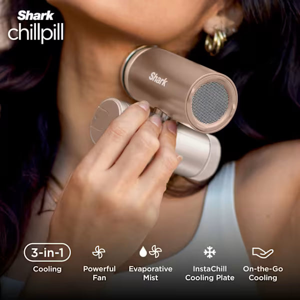 Shark ChillPill 3-in-1 Fan, Mist & InstaChill System – Iced Latte FA022UKBR