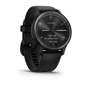 Garmin Vivomove Sport Fitness Tracker - Black Case and Silicone Band
