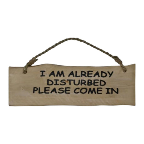 I Am Already Disturbed Please Come In Sign - BD-HGRD248 - ORNAMENTS - Beattys of Loughrea